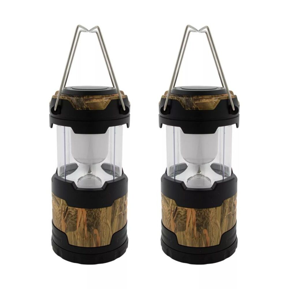 Woodland Creek Pop-Up Battery Powered LED Camo Lanterns, Set of 2